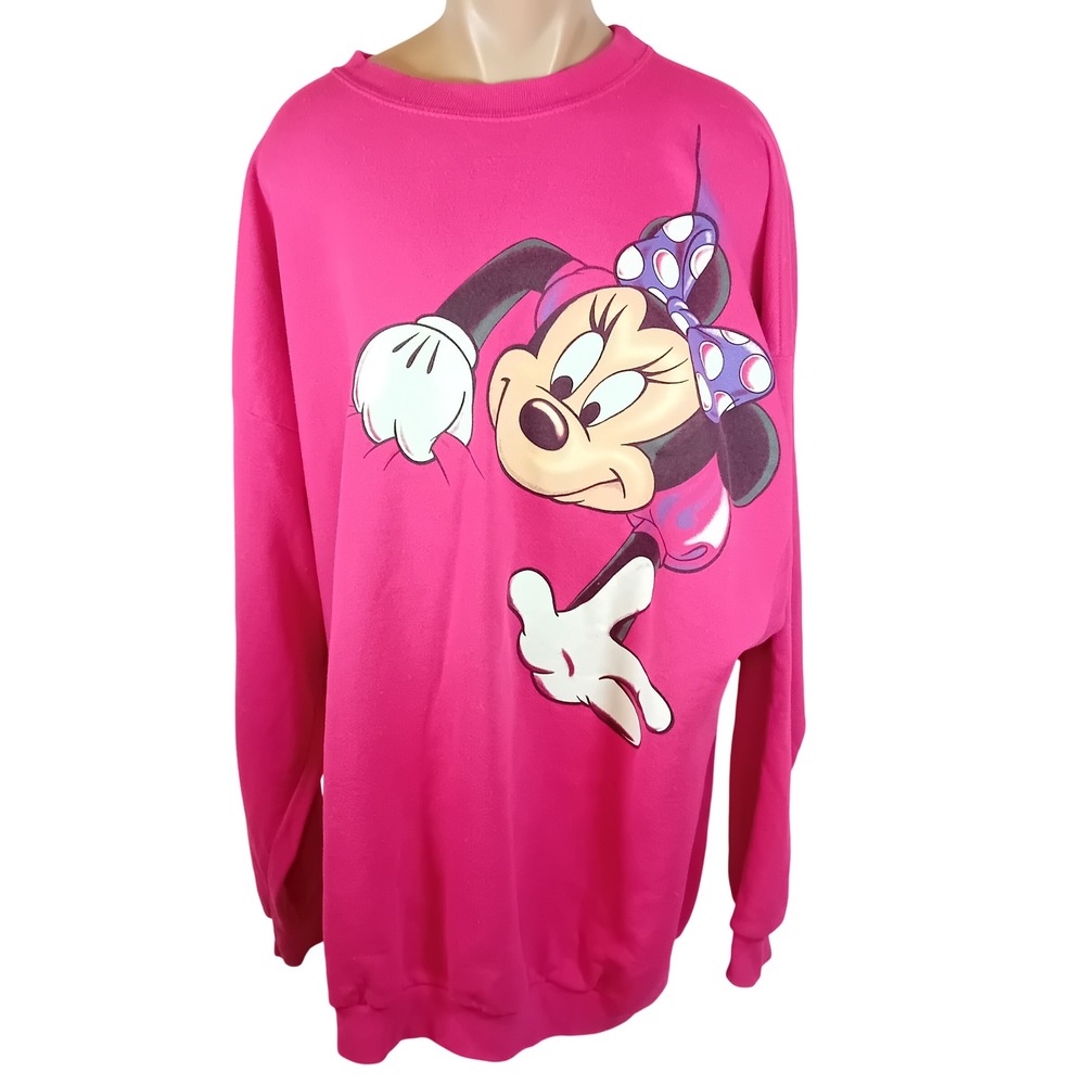 Vintage 90s RARE Disney Design Minnie Mouse Sweatshirt PlusSize 4XL Kidcore READ